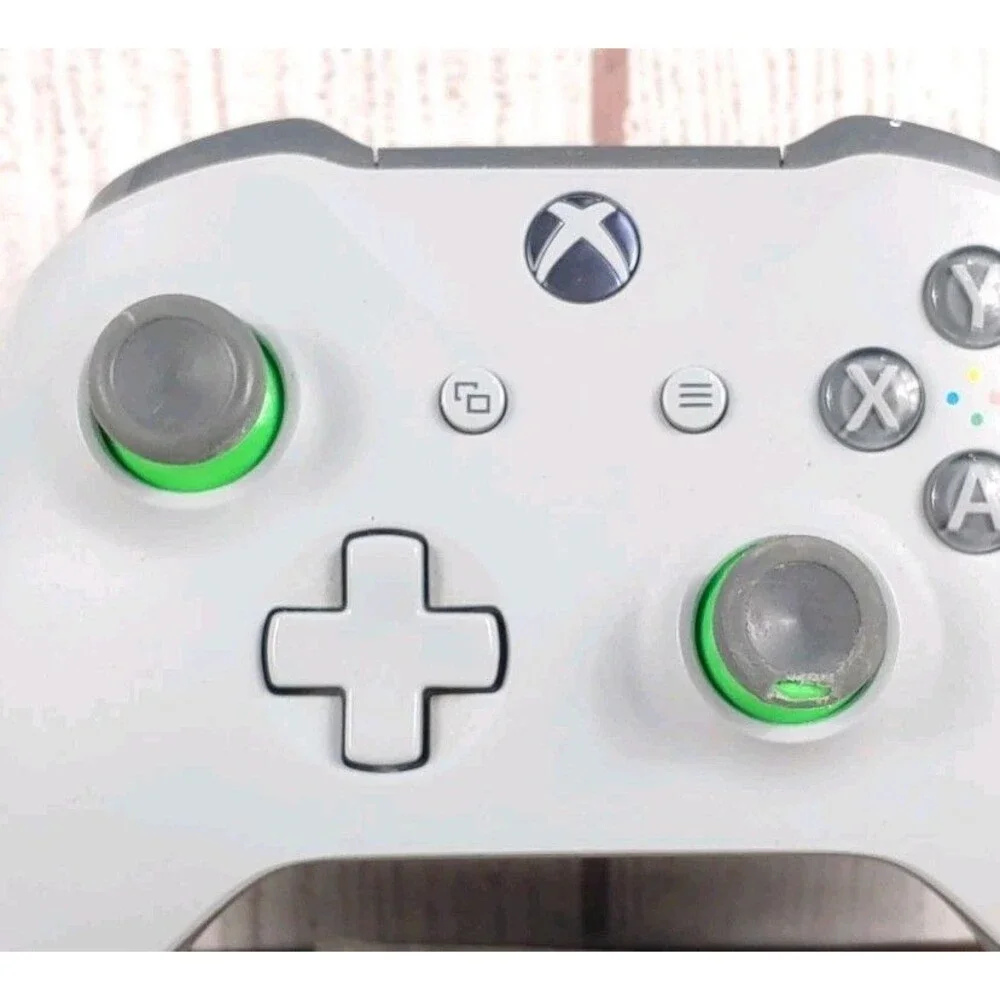 SEE JOYSTICKS - Microsoft Xbox One Wireless Gray / Green Controller 1708 TESTED